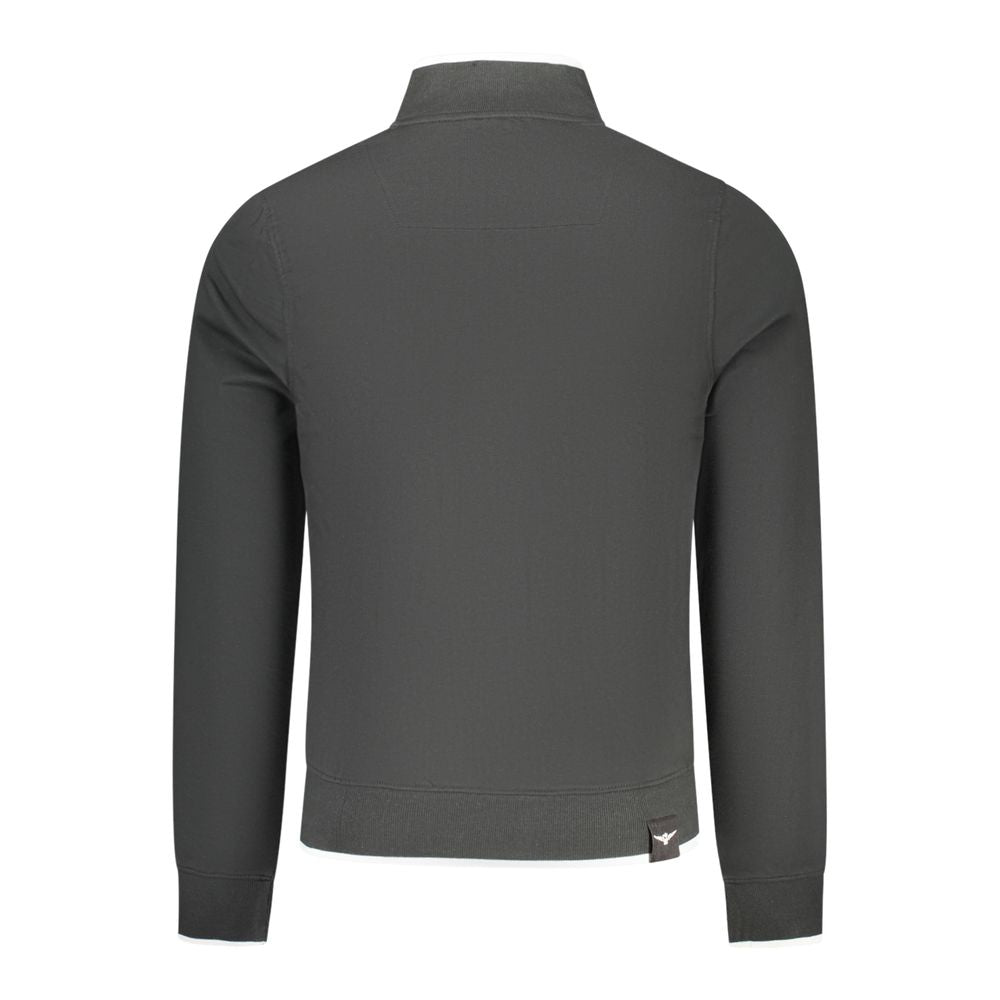 Sweatshirt by Accademia Militare for men in cotton black showcases a slouchy chic silhouette, artfully detailed with a slouchy chic and for a slouchy chic finish.