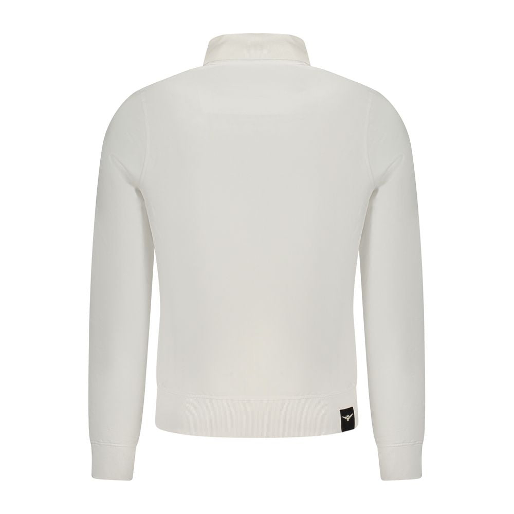 Sweatshirt by Accademia Militare for men in cotton white presents a smart casual silhouette, featuring a smart casual and for a sophisticated look.