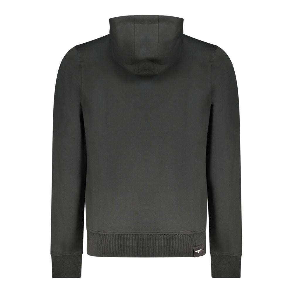 Accademia Militare Men's Cotton Hooded Sweatshirt Hoodie - Black