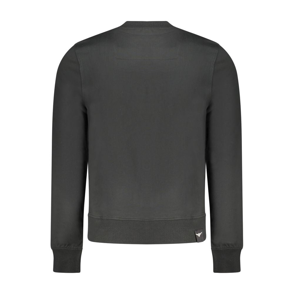 Sweatshirt by Accademia Militare for men in cotton black presents a smart casual silhouette, featuring a smart casual and for a sophisticated look.