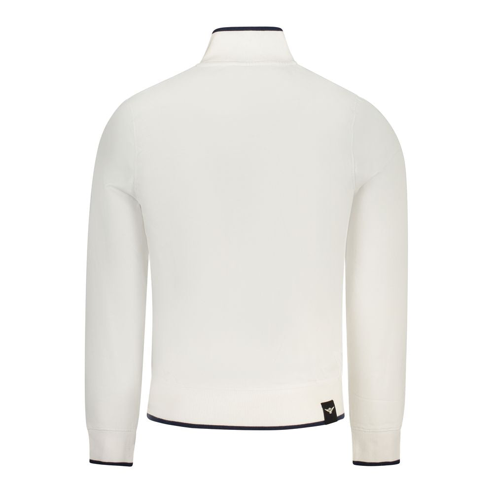 Sweatshirt by Accademia Militare for men in denim cotton white features an exquisite silhouette, showcasing and details for a exquisite look.