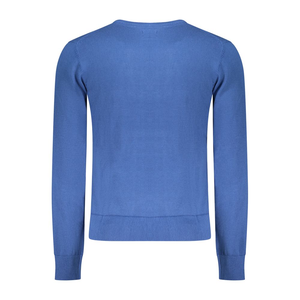 Sweatshirt by U.S. Grand Polo for men in cotton blue presents a smart casual silhouette, featuring a smart casual crew neckline and for a sophisticated look.