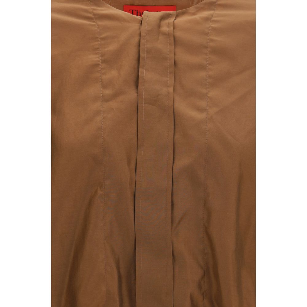 The Latest Women's Regular Fit Crew Neck Polyester Shirt - Brown