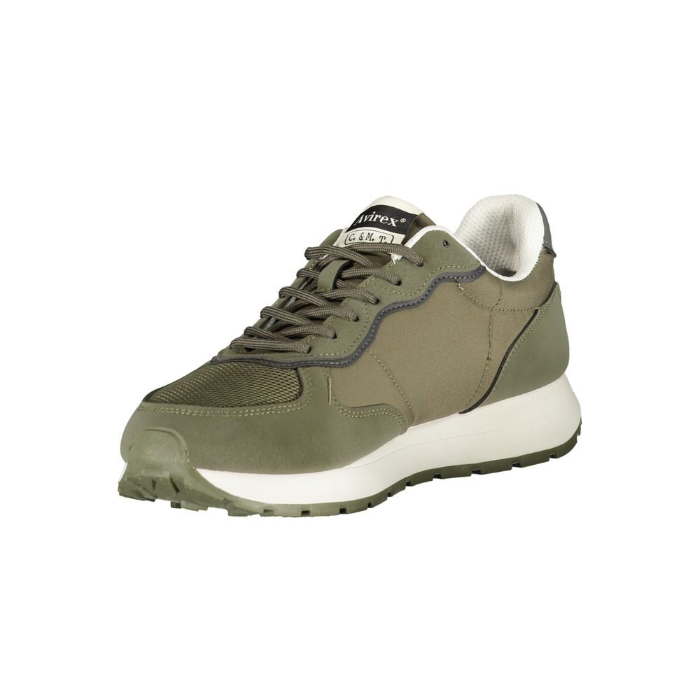 Avirex Vivian Men's Athletic Polyester & Polyurethane Sneakers - Green Print