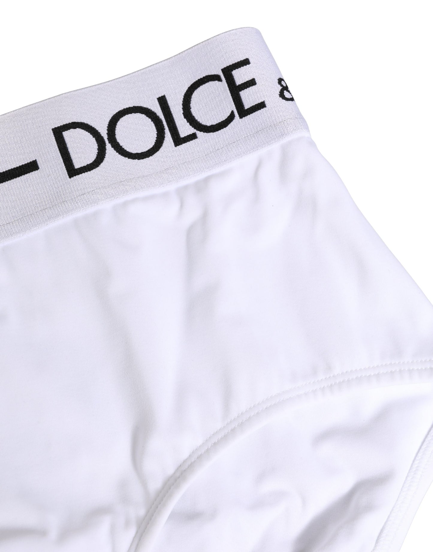 Dolce & Gabbana White Nylon Logo Waistband Panty Underwear