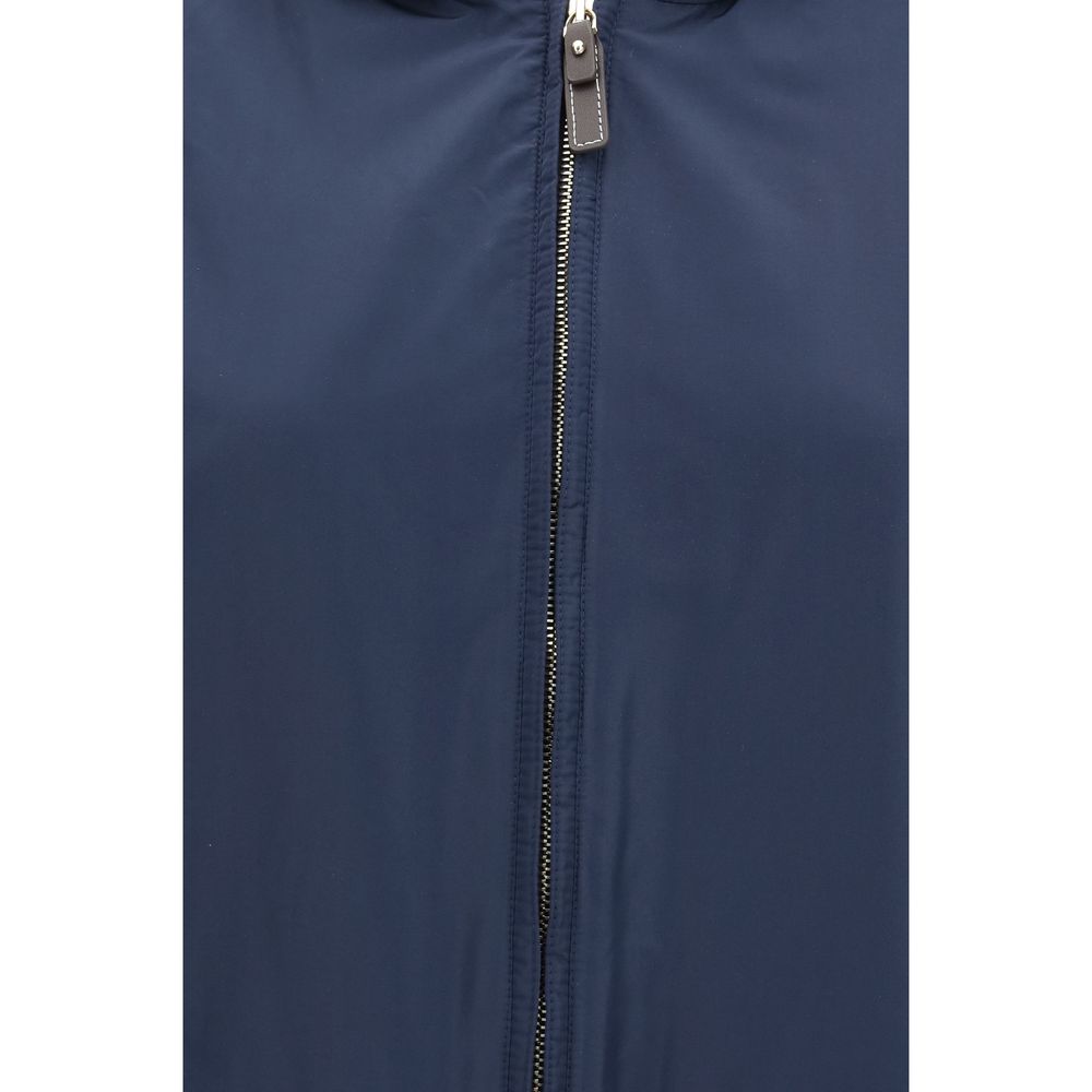 S Max Mara Blue Polyester Trench Coat