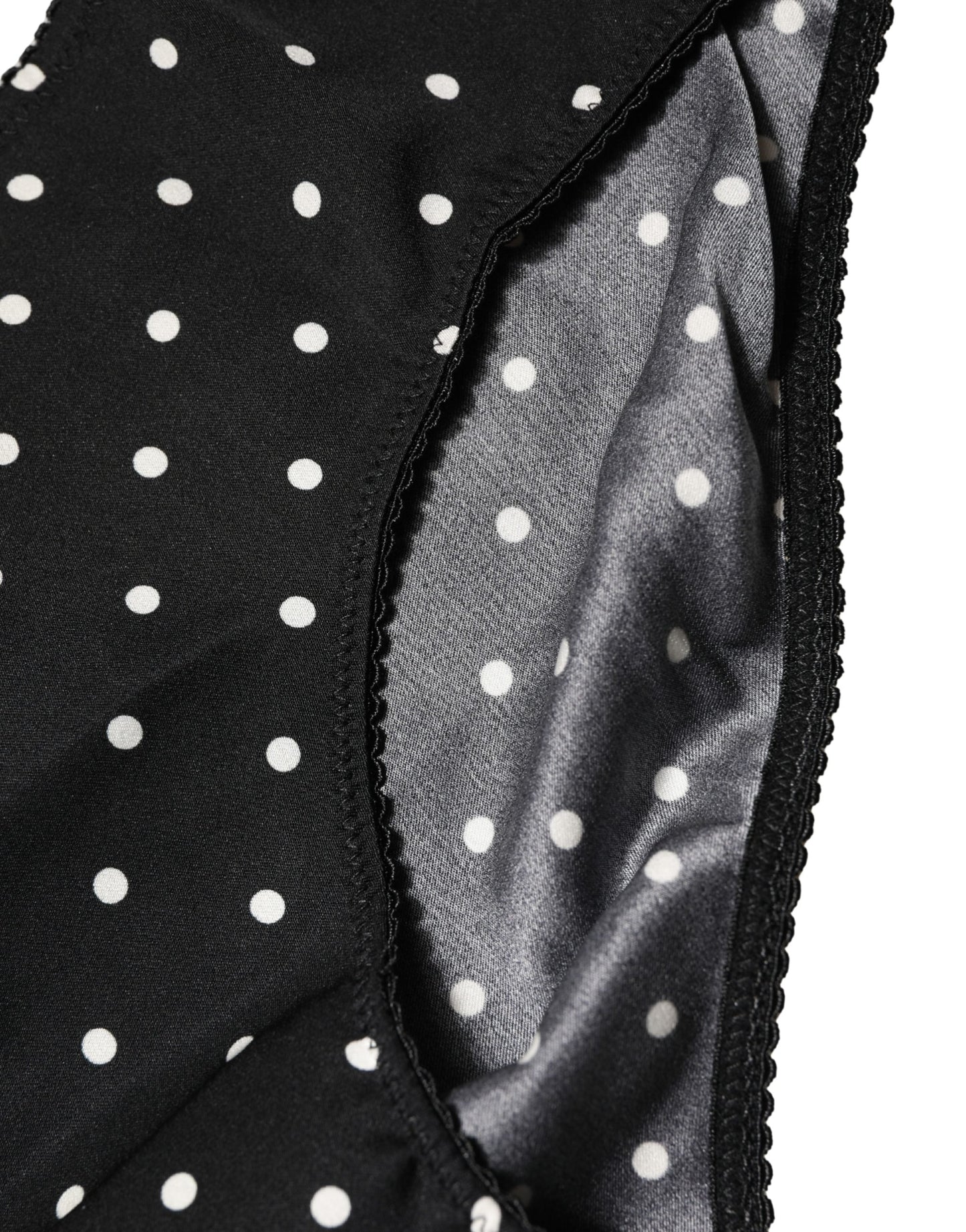 Dolce & Gabbana Black Polka Dots Mid Waist Brief Panty Underwear