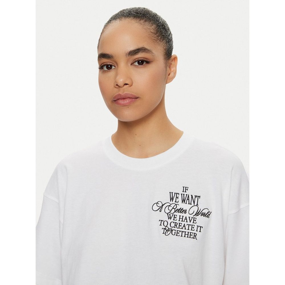 Champion Women's Denim Cotton T-Shirt - White
