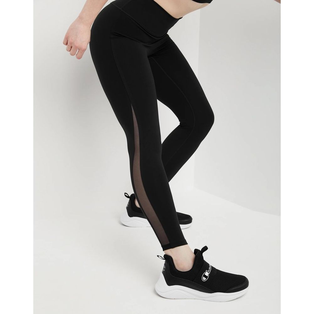 Champion Women's Athletic Leggings Stretch Polyester Activewear - Black