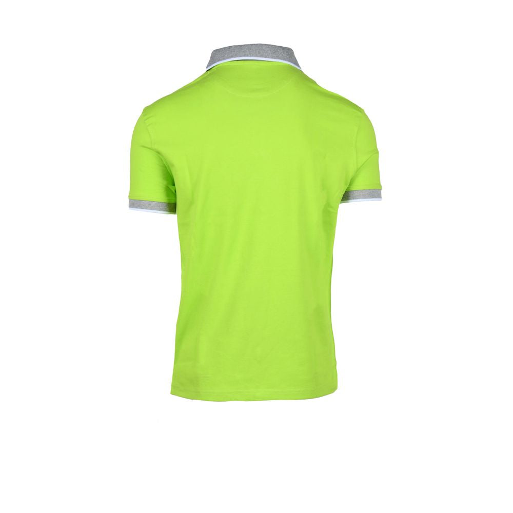 Polo Shirt by North Sails for men in stretch cotton green presents a sleek silhouette, featuring a refined and for a sleek finish.
