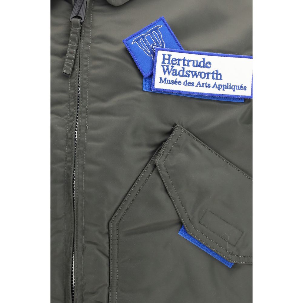 Bomber Jacket by GR10K for men in nylon bicolour features an on trend silhouette, showcasing refined pockets and a sophisticated for a truly on trend finish.
