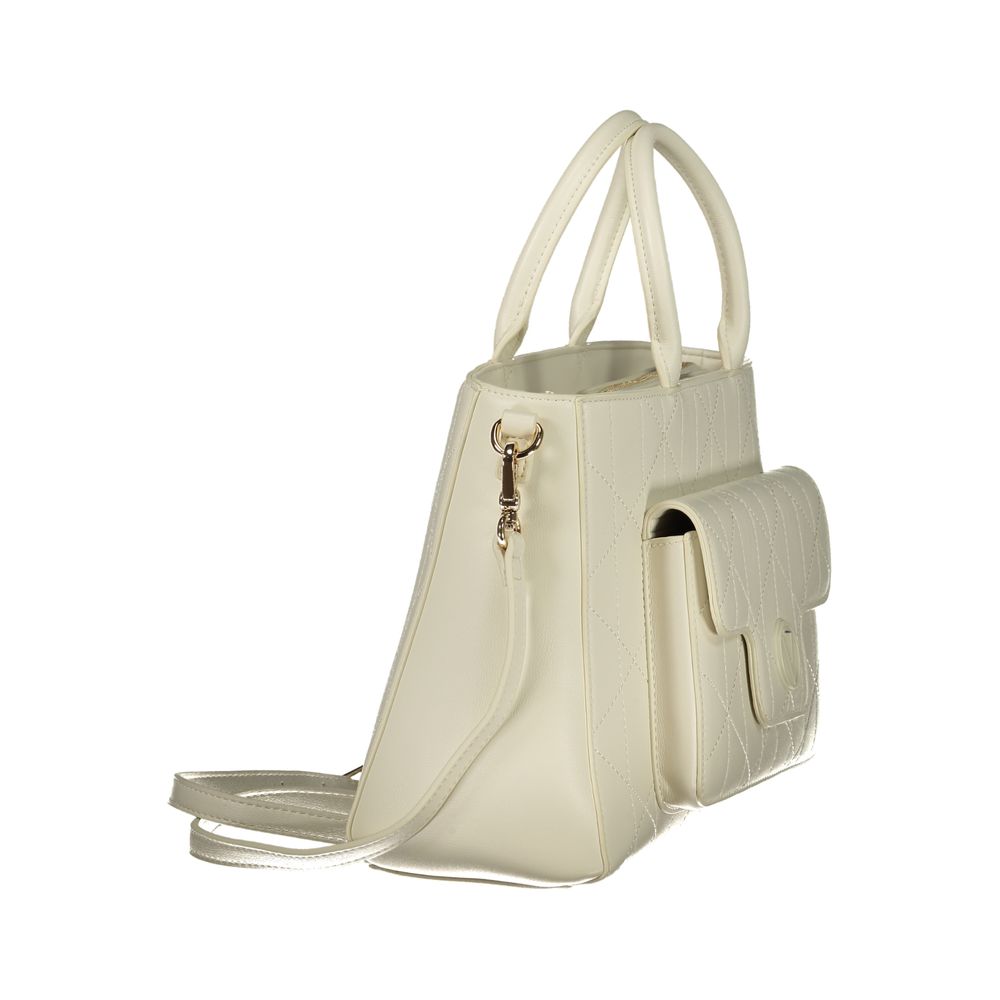 Evening Handbag by Mario Valentino for women in polyurethane white presents a ornamental silhouette, showcasing a secure , ample , and versatile for a ornamental finish.
