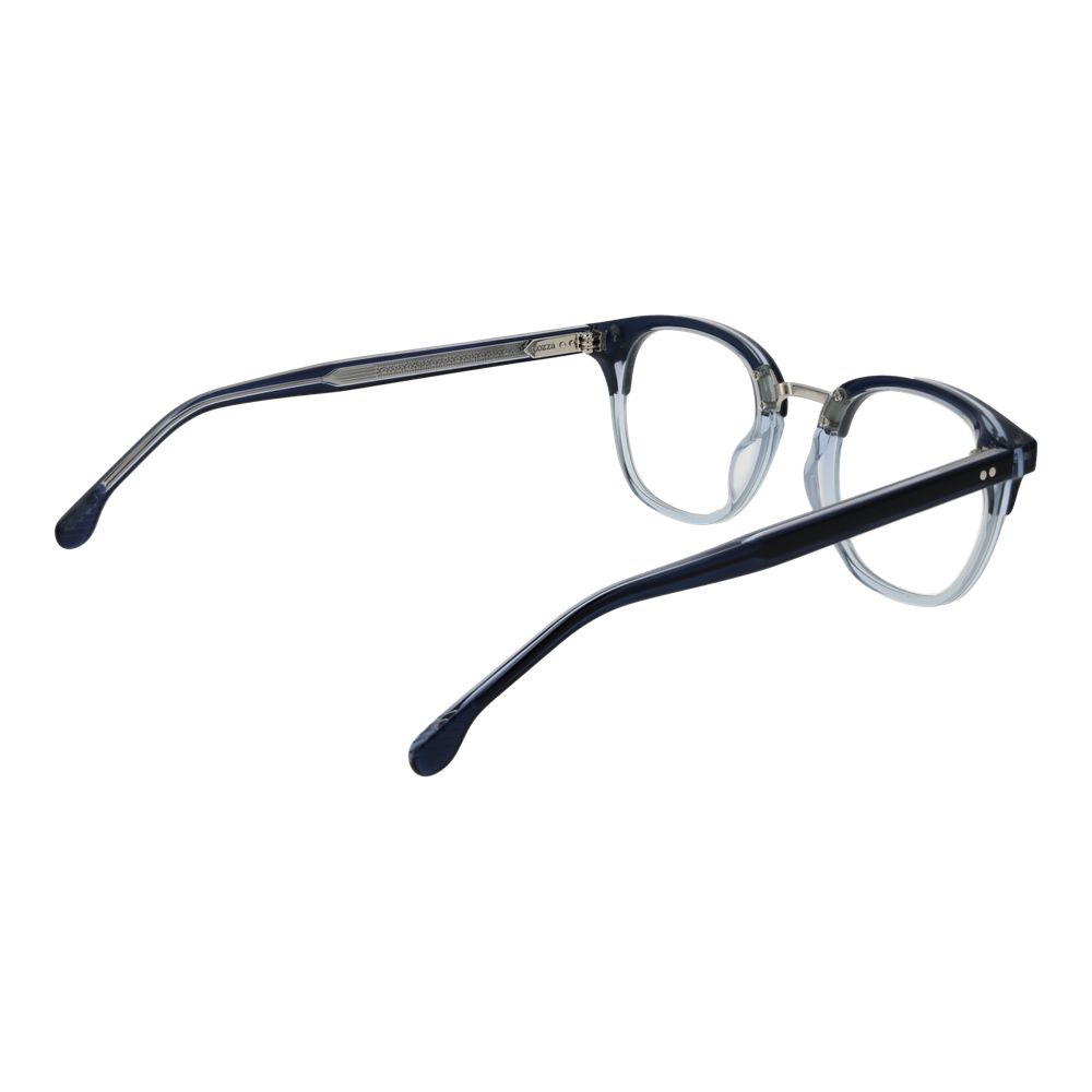 Eyeglasses Frames by Lozza for unisex in cellulose acetate and blue showcases an refined full-frame frame design featuring a sophisticated blue coloured frame for an refined and refined aesthetic.