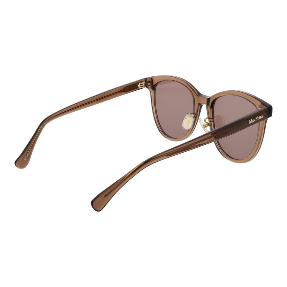 Max Mara Butterfly Non Polarized Medium Tint Acetate Sunglasses - Brown