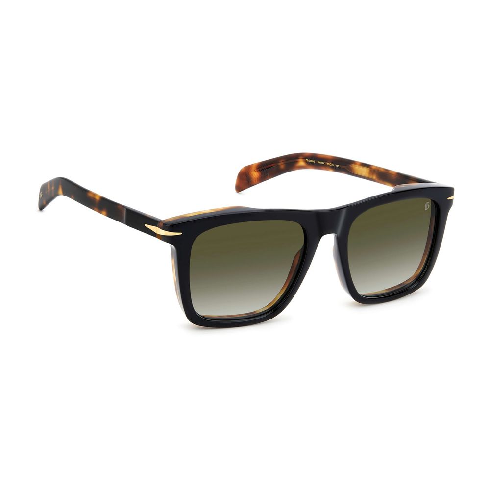 David Beckham Square Gradient Dark-Tint Plastic Sunglasses - Black
