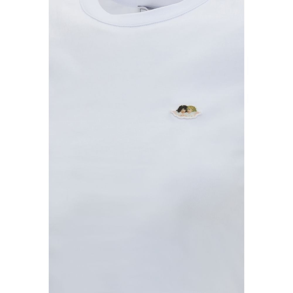 T-Shirt by Fiorucci for women in stretch cotton white & signature showcases a chic silhouette, artfully detailed with a chic and for a chic finish.