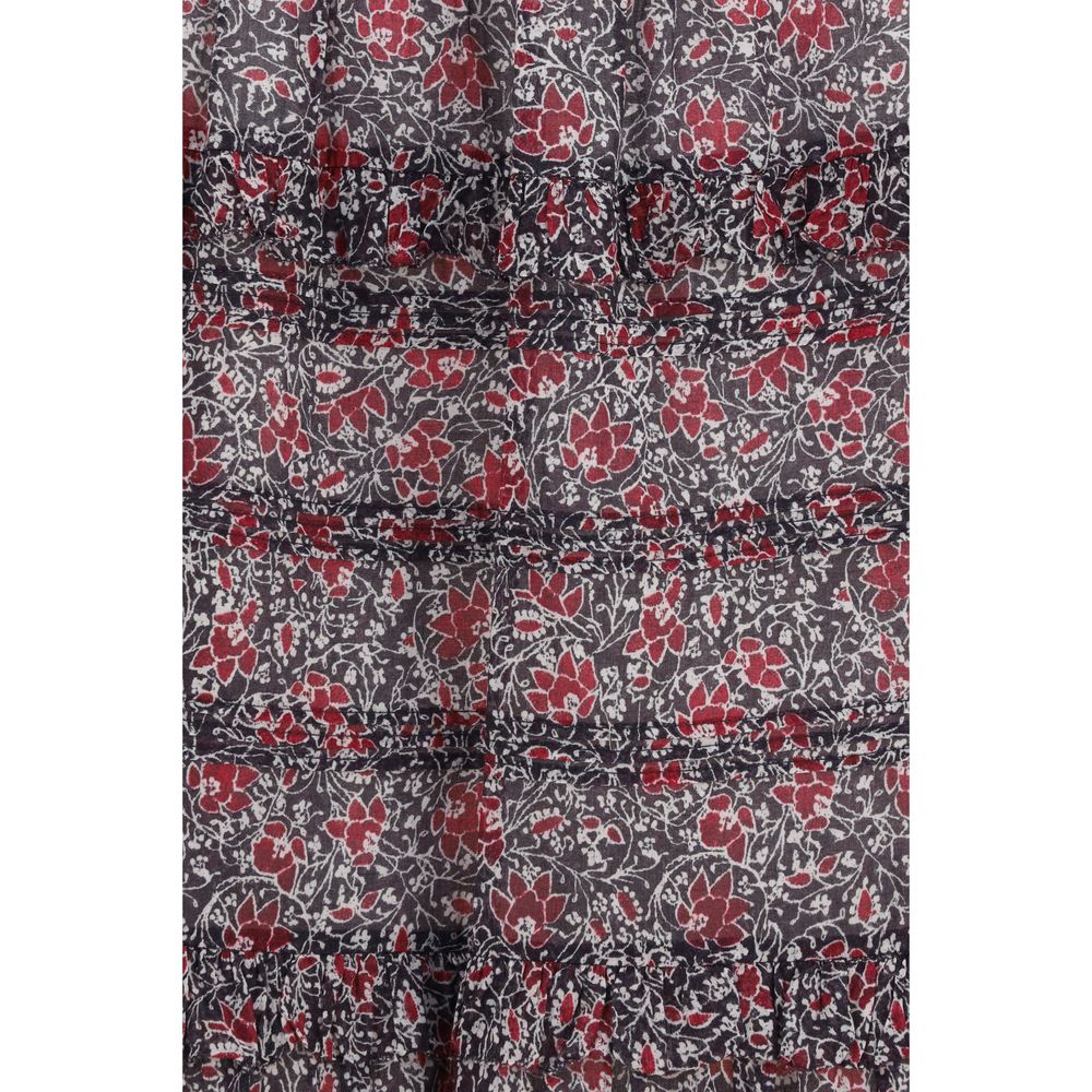 Skirt by Isabel Marant Étoile for women in cotton purple, toile, floral & print features an tailored silhouette, artfully capturing the essence of Women's Cotton Long Skirt in a sophisticated long.