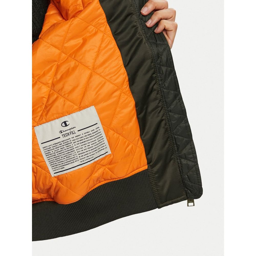 Champion Women's Polyester Bomber Jacket - Military Green