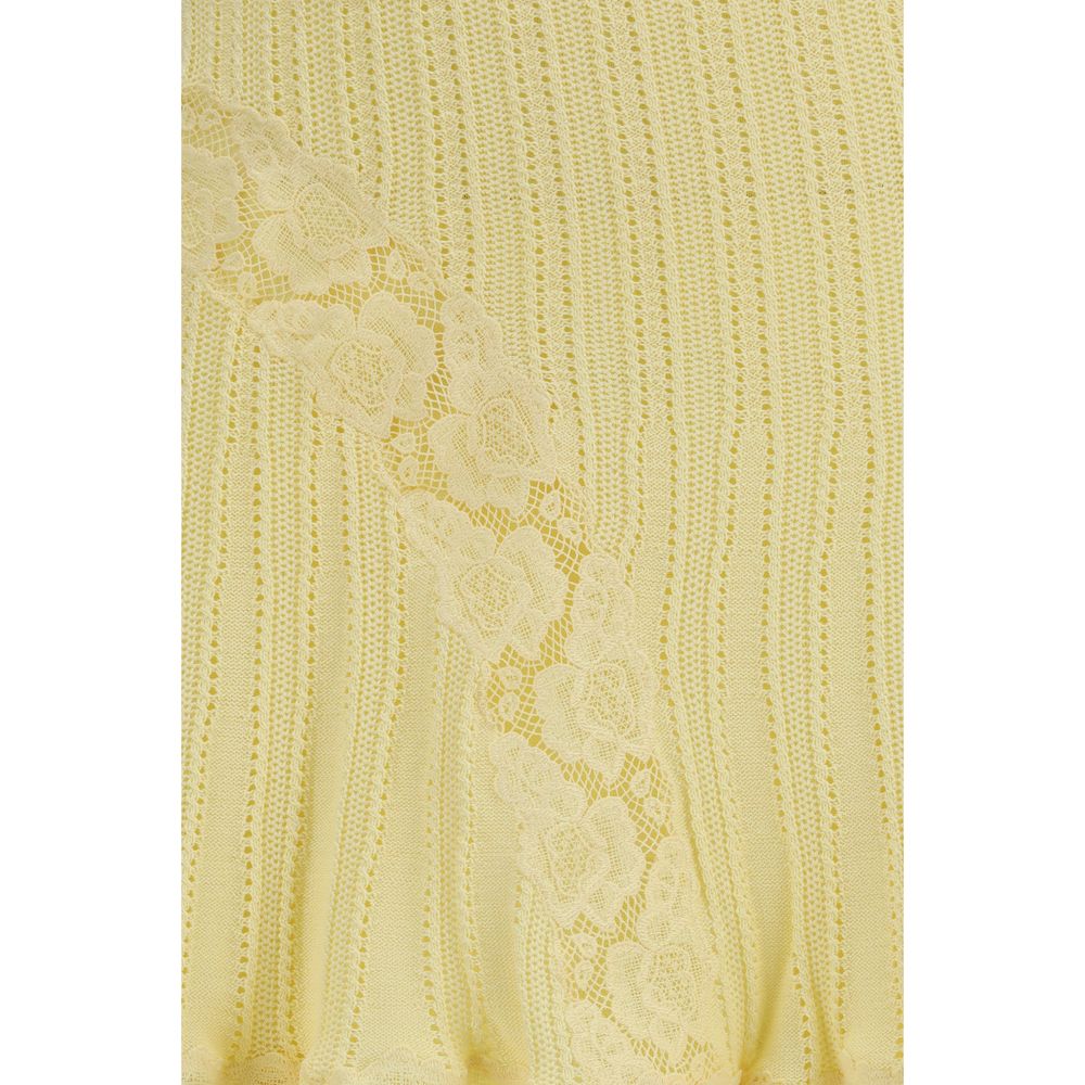 Skirt by Self-Portrait for women in polyamide polyester viscose bicolour features an relaxed-yet-refined silhouette that elegantly showcases the Women's Flared Polyamide Polyester Viscose Mini Skirt design and sophisticated mini.