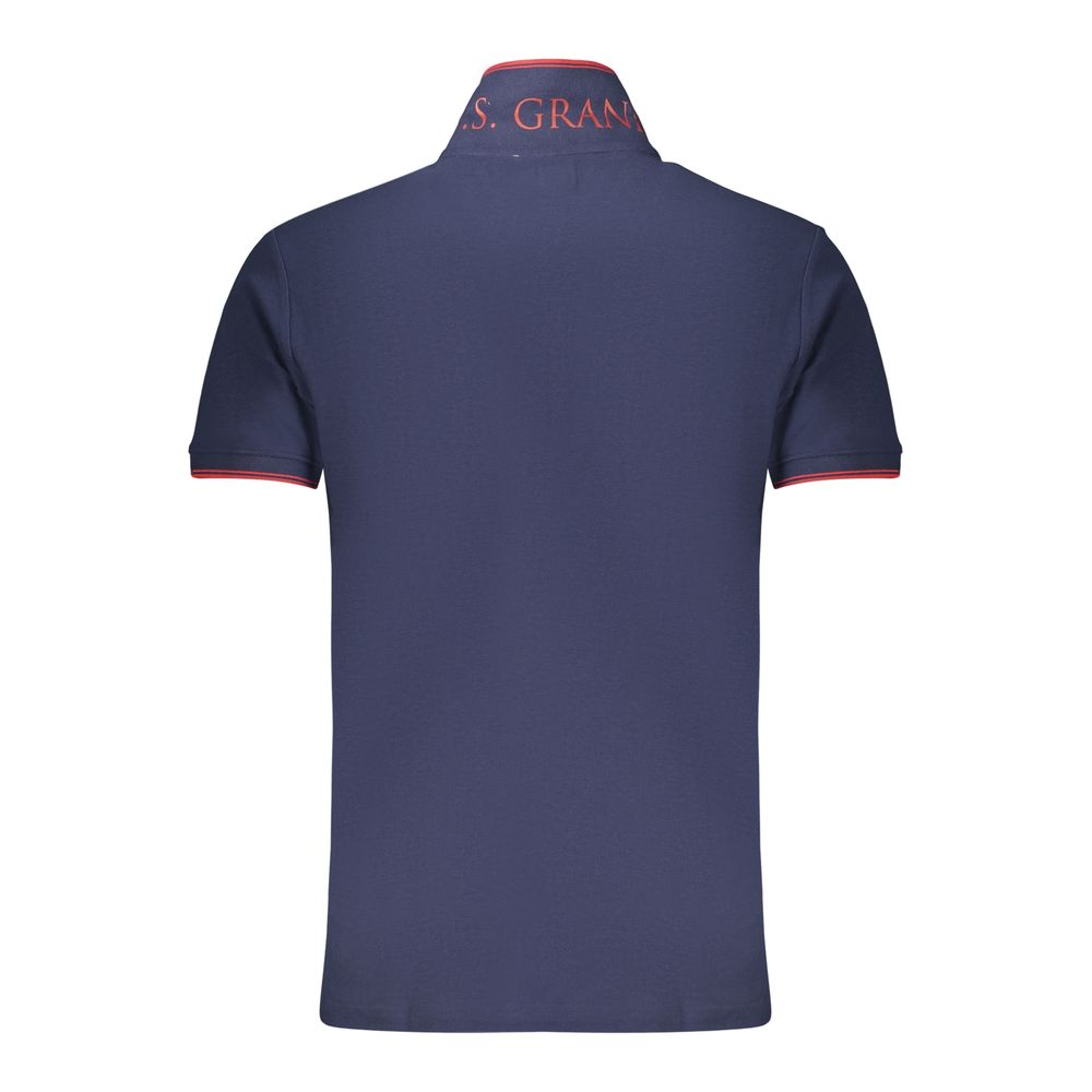 Polo Shirt by U.S. Grand Polo for men in cotton blue showcases a enviable silhouette, featuring a refined and for a enviable finish.