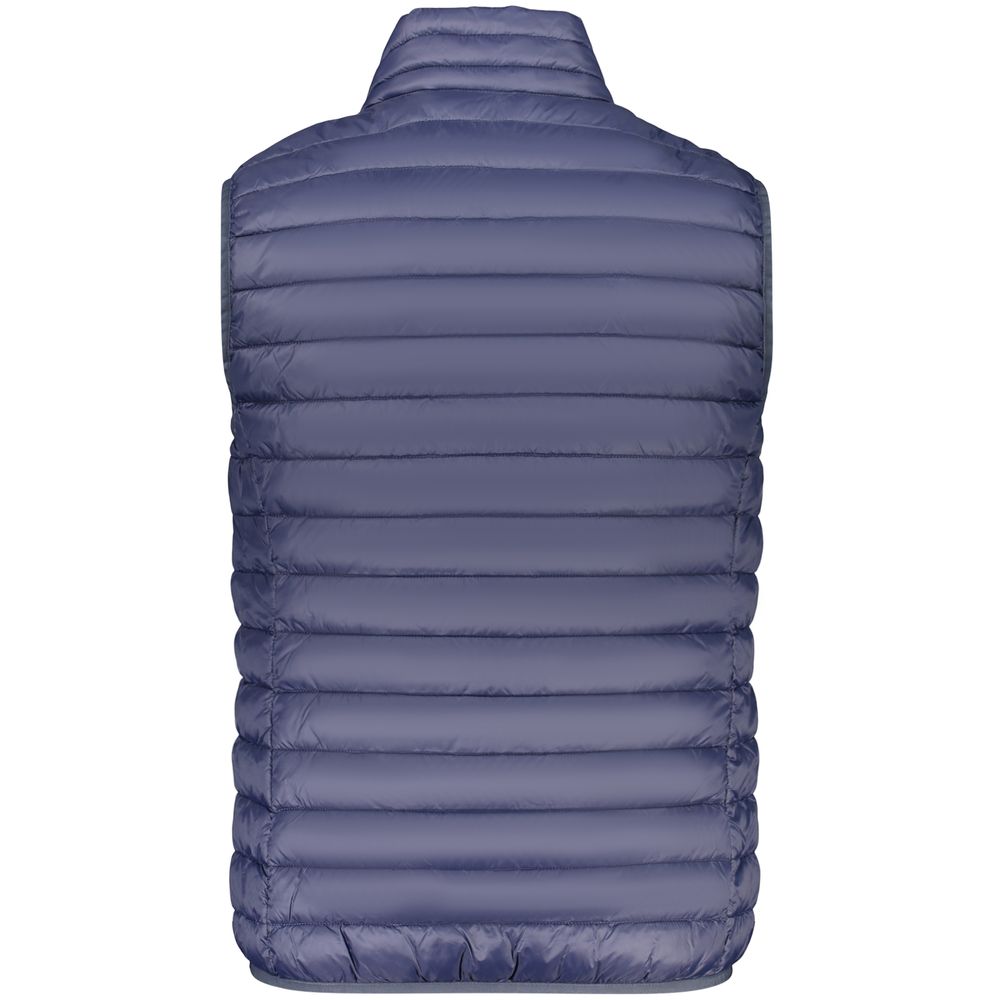 Vest by Norway 1963 for men in polyester blue showcases a utilitarian silhouette, artfully incorporating pockets and a utilitarian for a truly utilitarian finish.