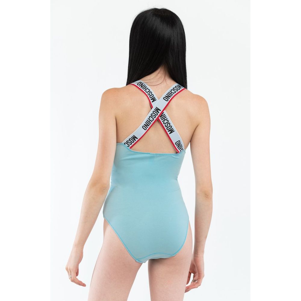 Moschino Women's Bodysuit Stretch Cotton - Sky Blue