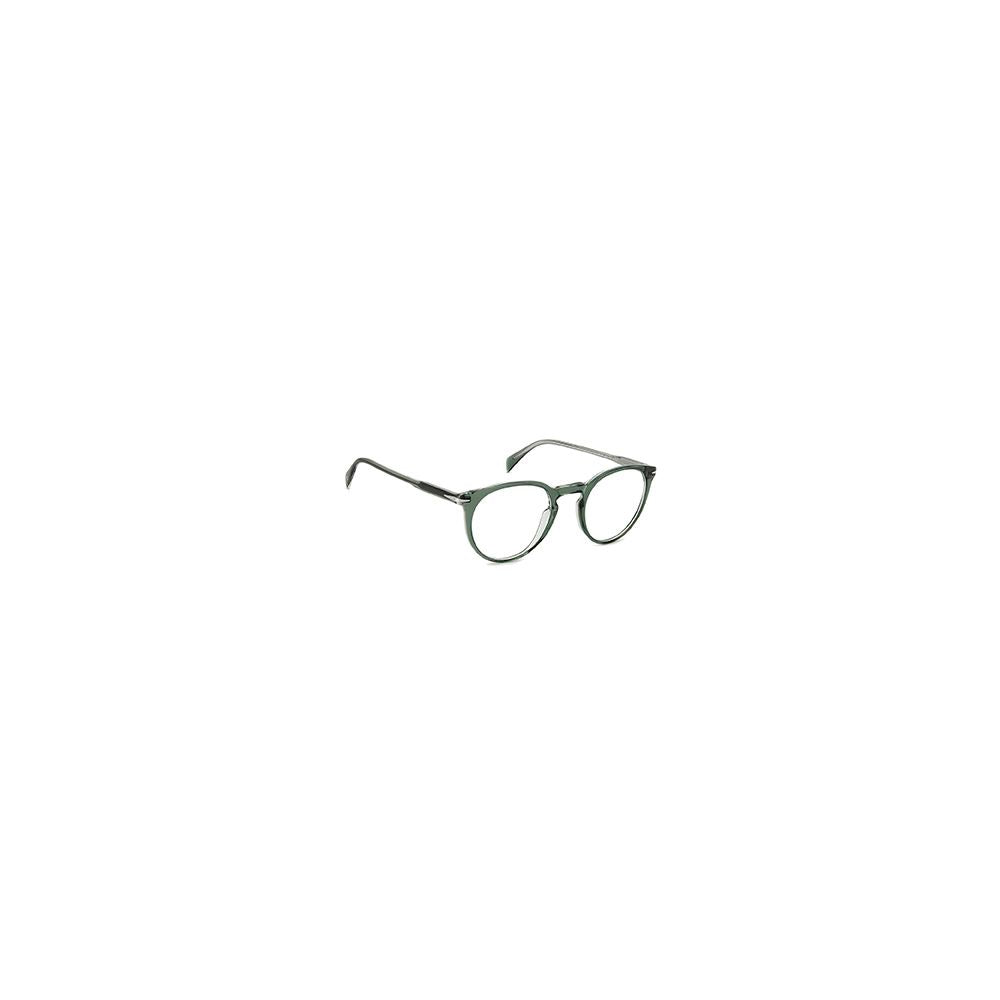 Eyeglasses Frames by David Beckham for men in acetate green features an refined silhouette, showcasing a sophisticated olive coloured frame and refined full-frame frame design for a refined look.
