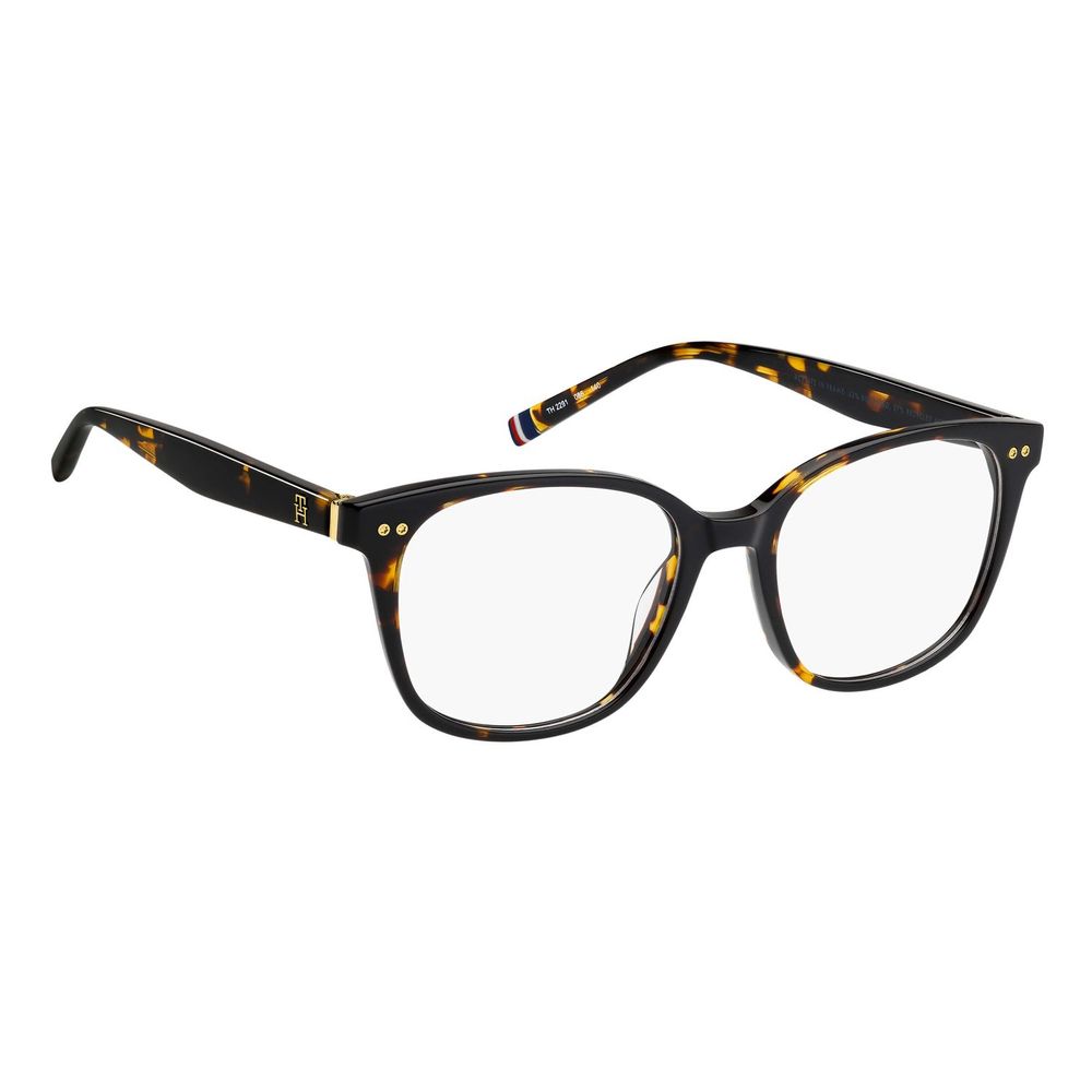 Eyeglasses Frames by Tommy Hilfiger for women in acetate and brown showcases an refined full-frame frame design featuring a sophisticated brown coloured frame for an refined and refined aesthetic.