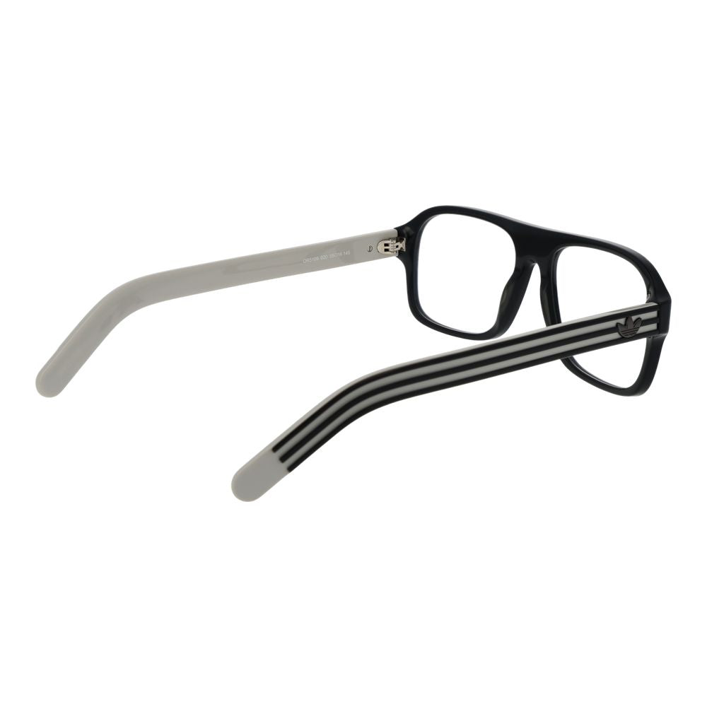 Eyeglasses Frames by Adidas for men in plastic black showcases a reflective silhouette, artfully incorporating a sophisticated black coloured frame with a distinct full-frame frame design.