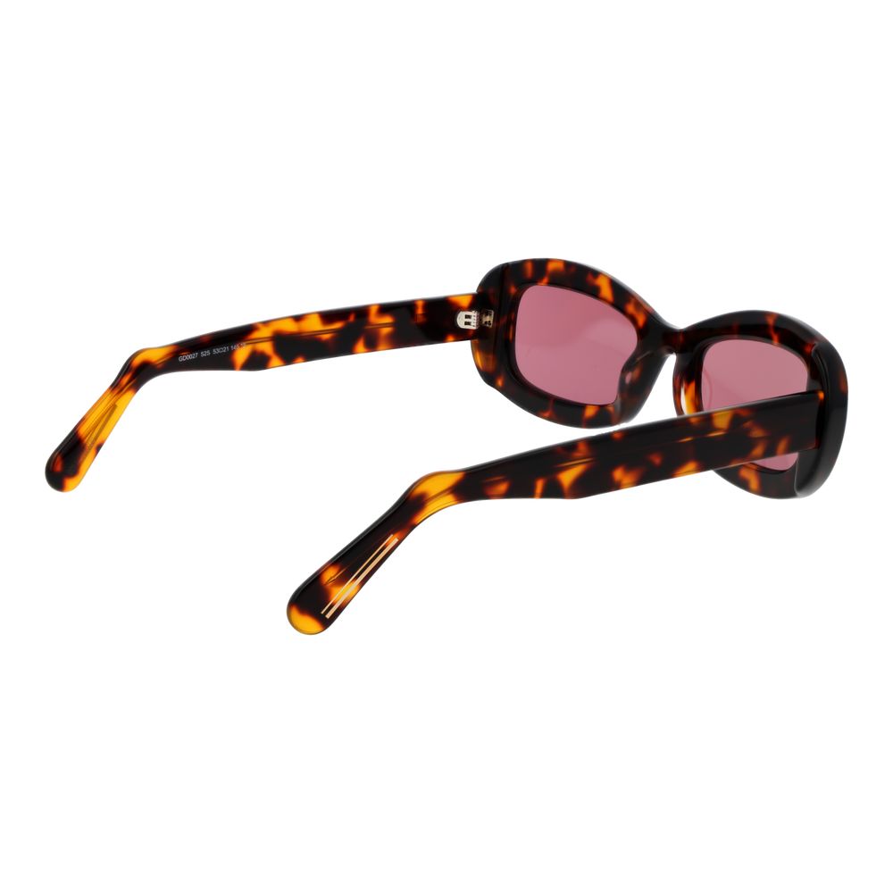 GCDS Rectangle Non-Polarized Medium-Tint Plastic Sunglasses - Brown