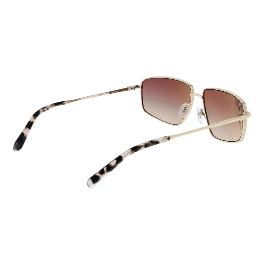 Guess Rectangle Gradient Dark-Tint Metal Sunglasses - Gold