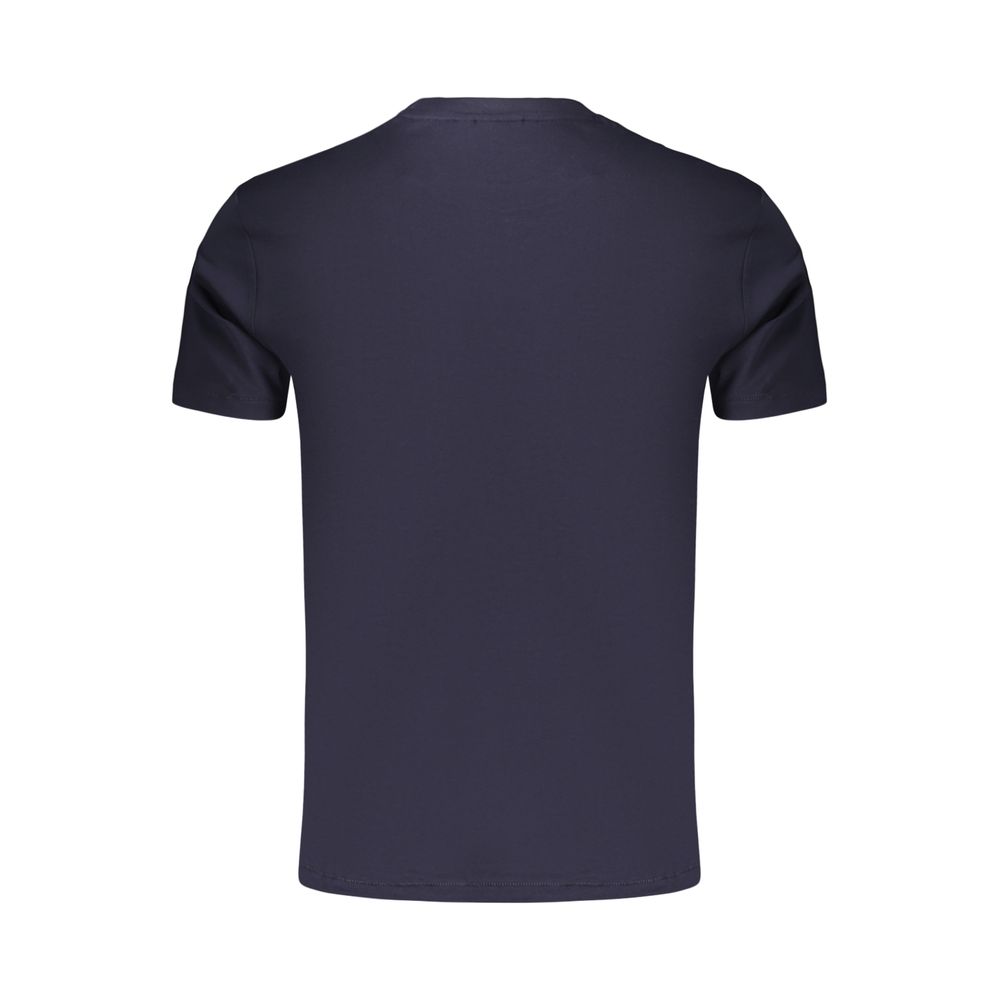 T-Shirt by Napapijri for men in cotton blue showcases a chic silhouette, artfully detailed with a chic and for a chic finish.