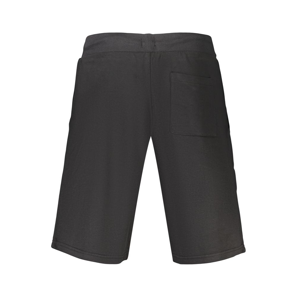 Activewear Shorts by U.S. Grand Polo for men in cotton polyester black & print features an sporty with adjustable-waistband, presenting a short and designed for a sporty look.