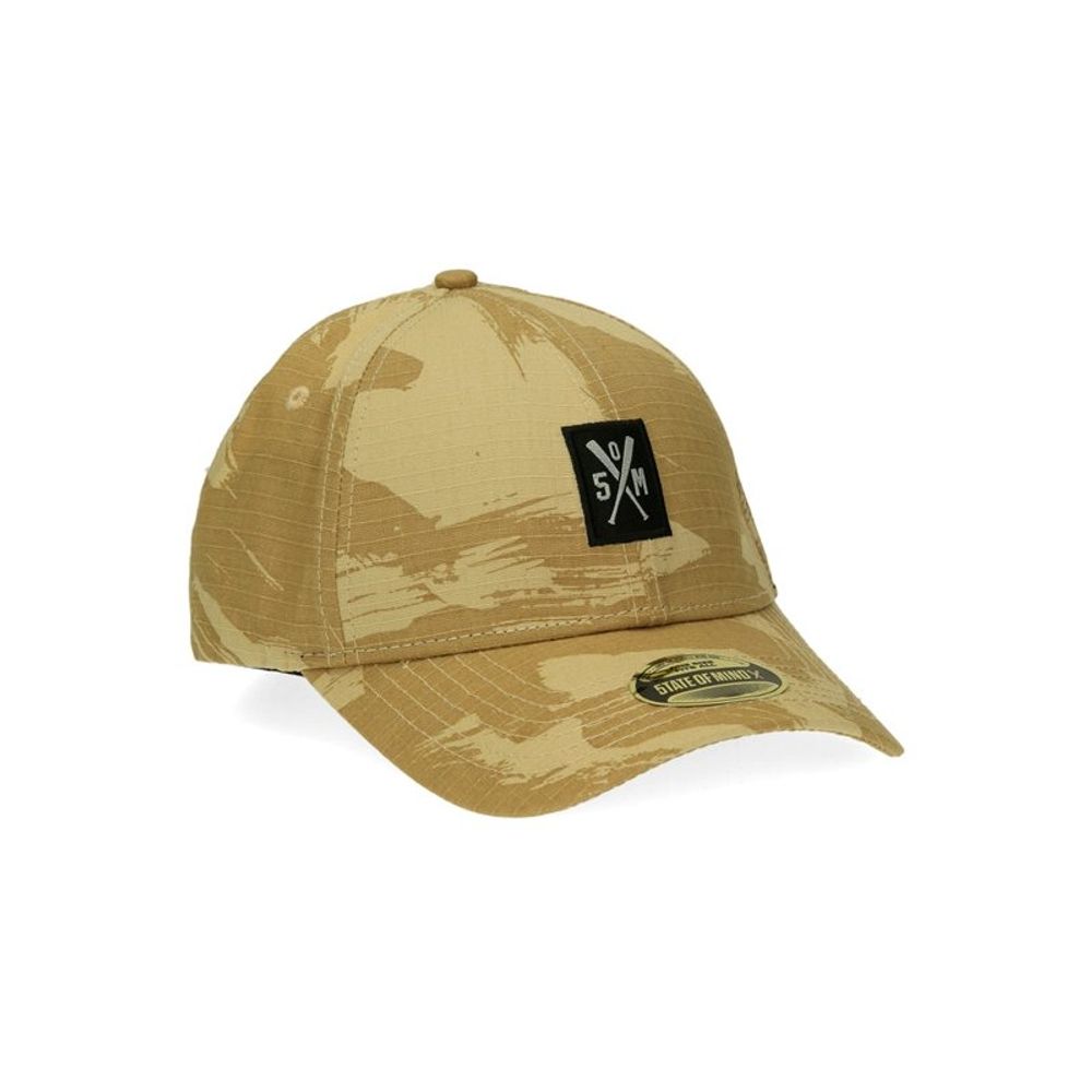 5TATE OF MIND Cotton Baseball Cap - Bicolour Beige Camouflage