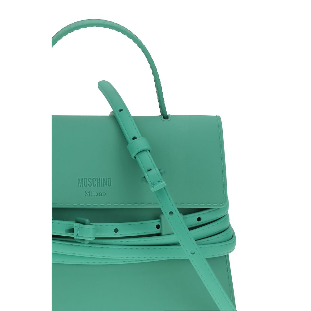 Small Shoulder Handbag by Moschino for women in silicone bicolour features a refined silhouette, showcasing a secure magnetic, organized , and versatile shoulder-strap, handle & adjustable-strap for a refined finish.