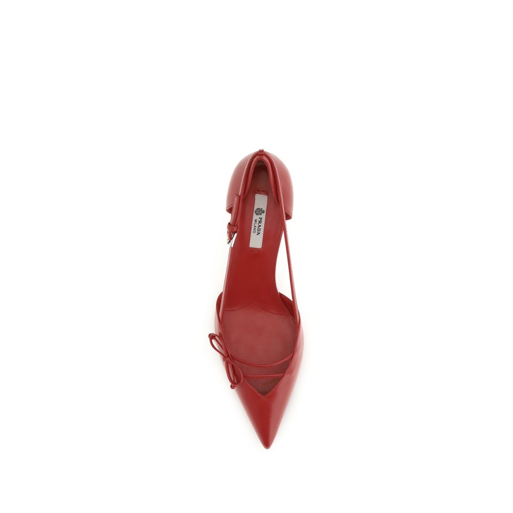 Prada Women's Bos Taurus Calf & Goatskin Leather High-Heel Kitten Pumps Heels - Multicolor