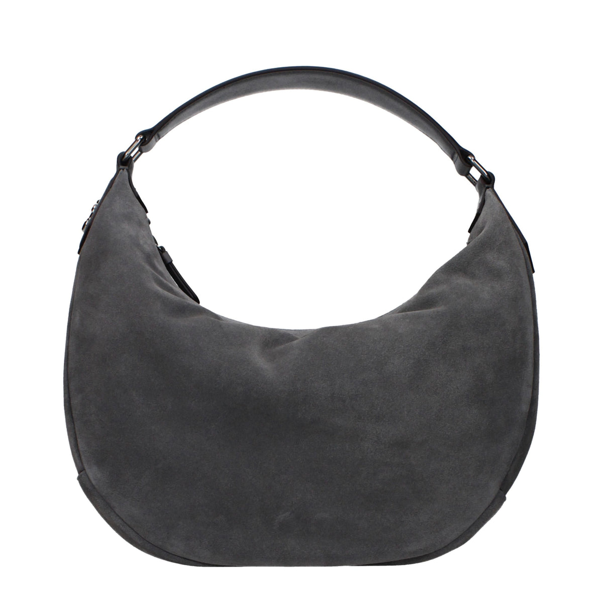 Jimmy Choo Suede Leather Shoulder Bag - Gray