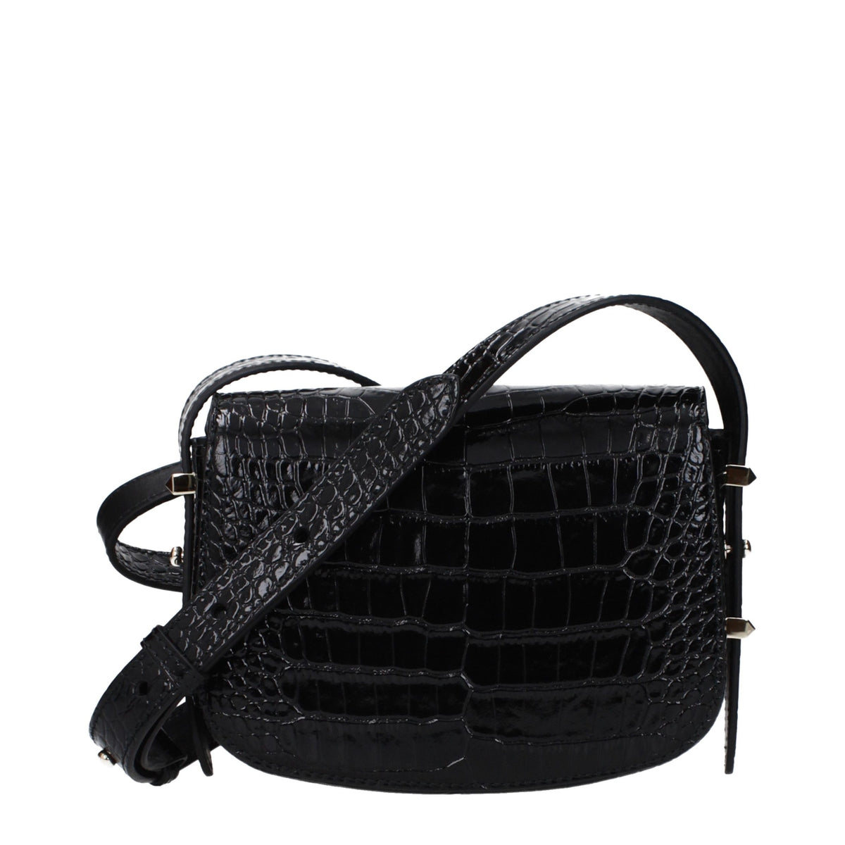 Jimmy Choo Leather Crossbody Handbag - Black