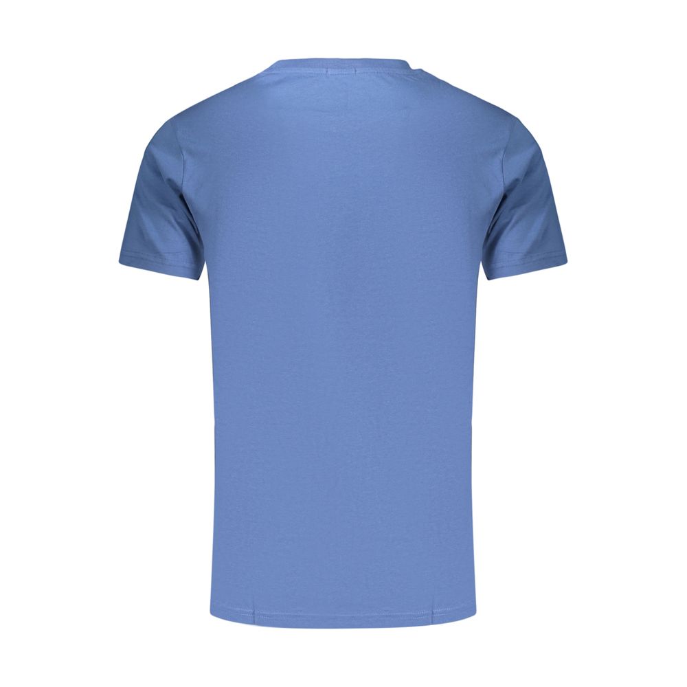 T-Shirt by Rifle for men in cotton blue showcases a fashionable silhouette, elegantly detailed with a fashionable and for a sophisticated, high-fashion look.