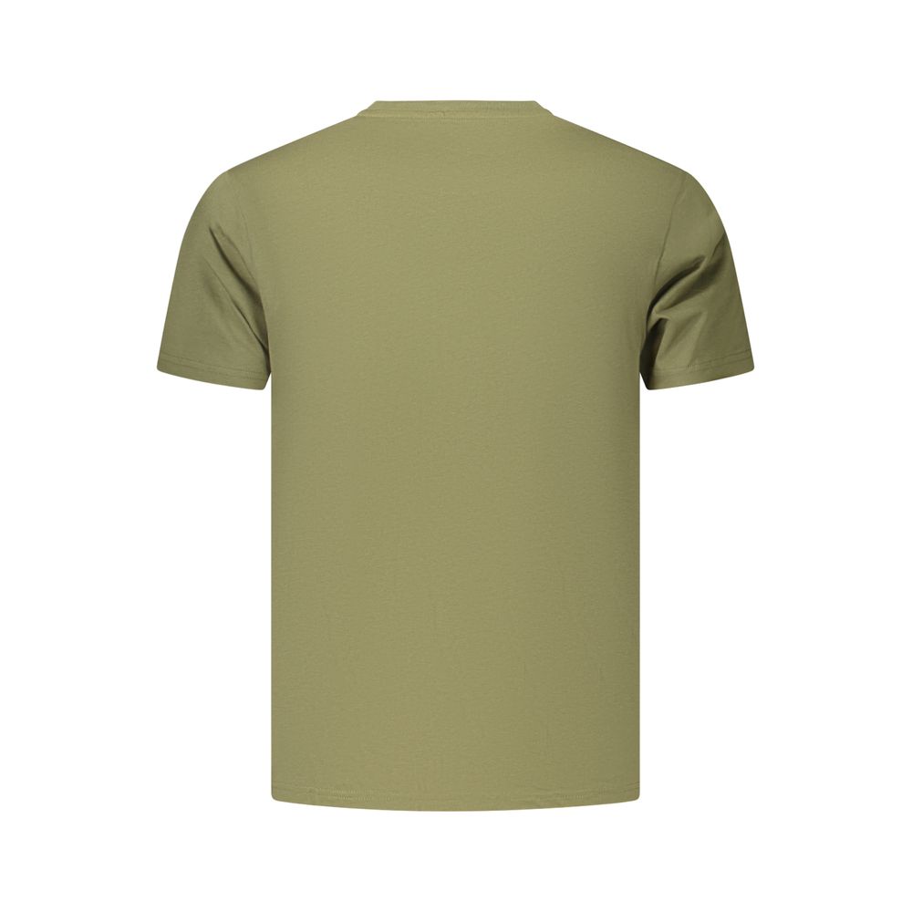 T-Shirt by Coveri Moving for men in cotton green showcases a dramatic silhouette, elegantly detailed with a dramatic crew neckline and for a truly dramatic finish.