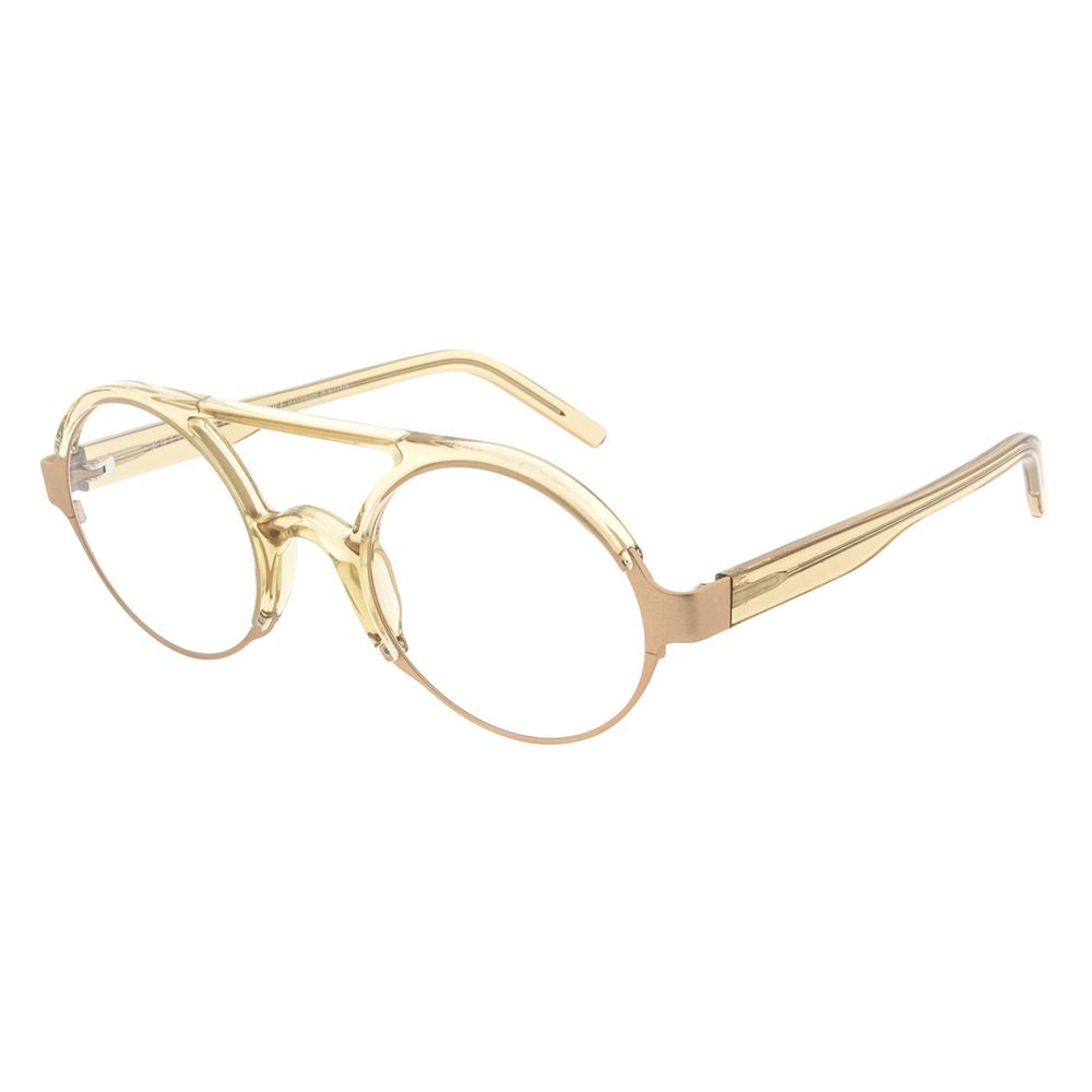 Eyeglasses Frames by Andy Wolf for unisex in gold features an refined silhouette, showcasing a sophisticated gold coloured frame and refined full-frame frame design for a refined look.