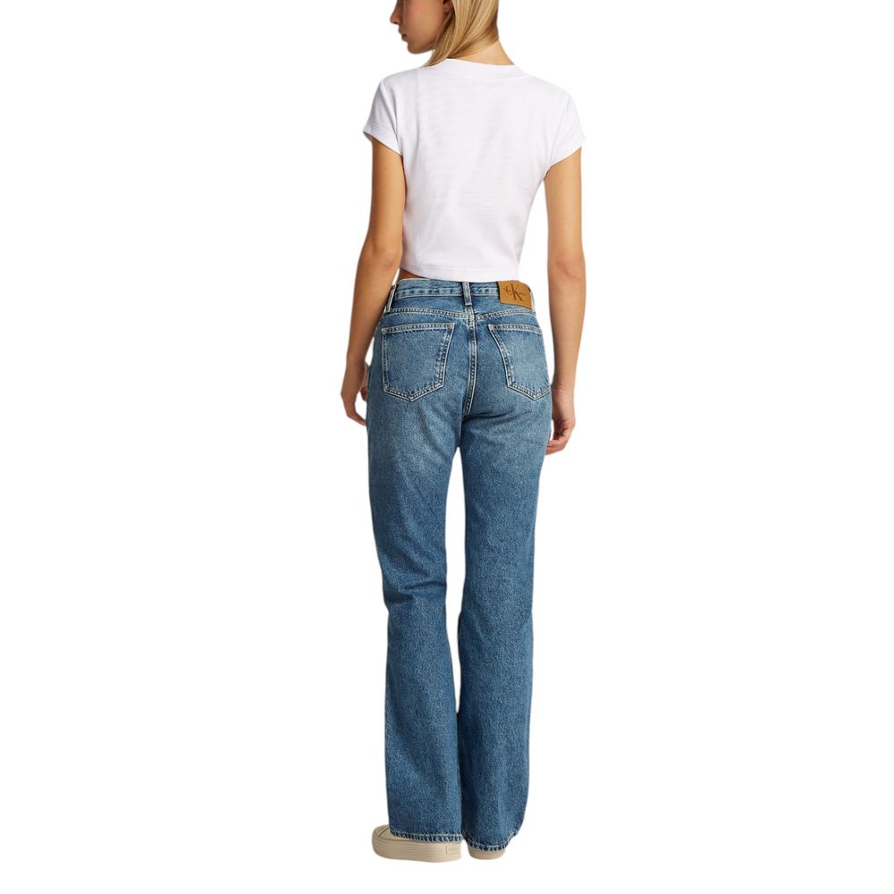 Calvin Klein Jeans Women's Short-Sleeve Stretch Cotton T-Shirt - White