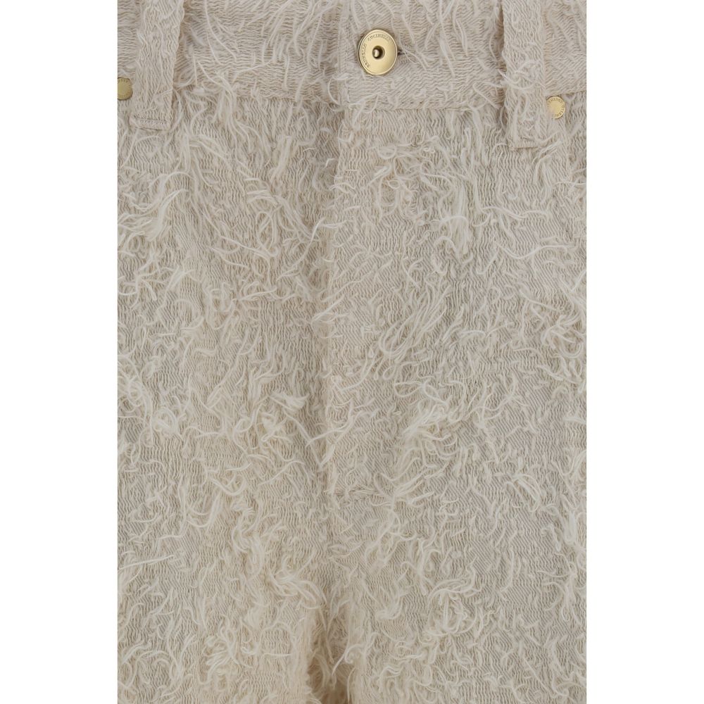 Trousers by Brunello Cucinelli for women in denim cotton beige features a tailored silhouette with a tailored straight, regular-fit & cropped, defined by its cropped and a sophisticated .