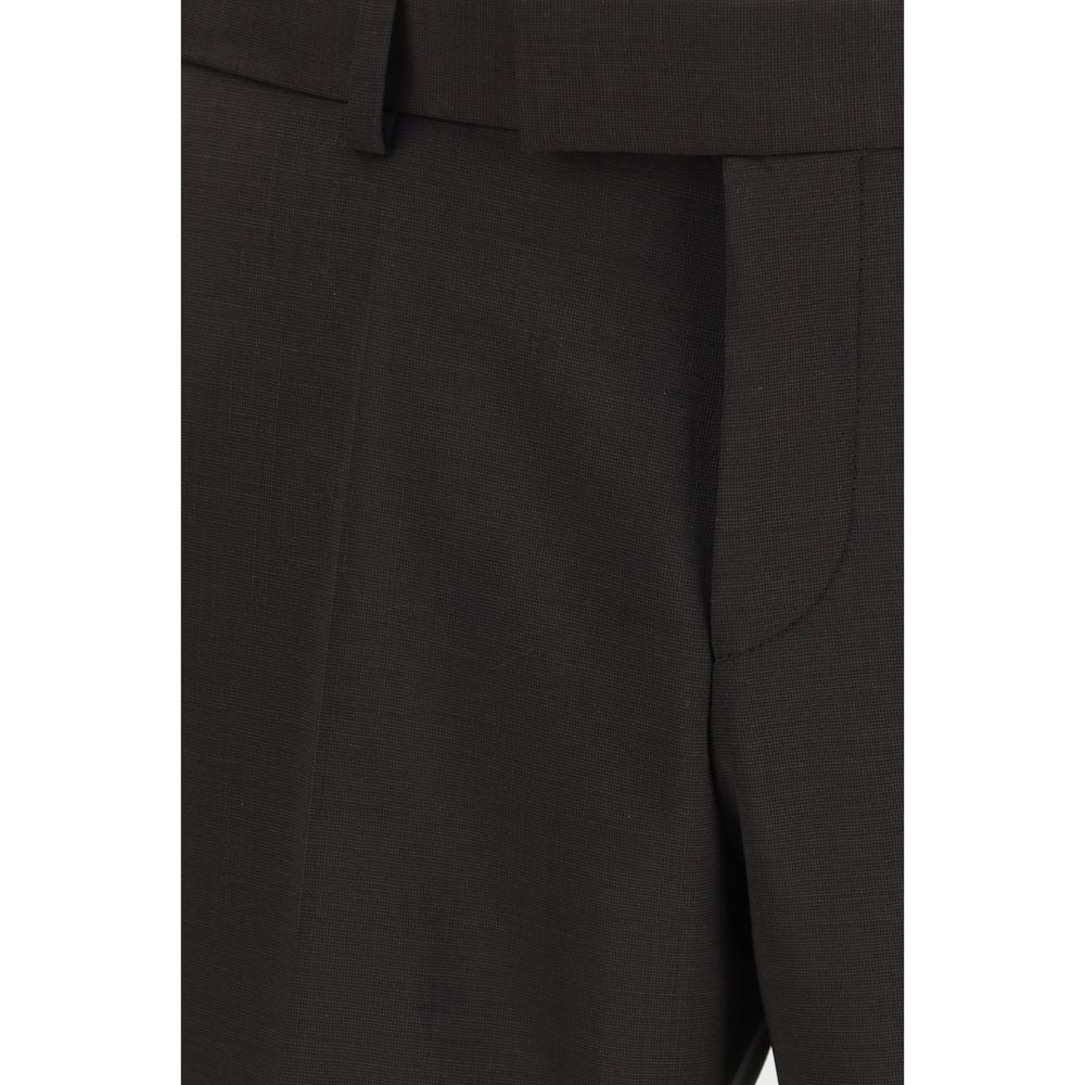 Hugo Boss Black Men's Straight Regular Fit Merino Virgin Wool Pant Suit - Black Gray