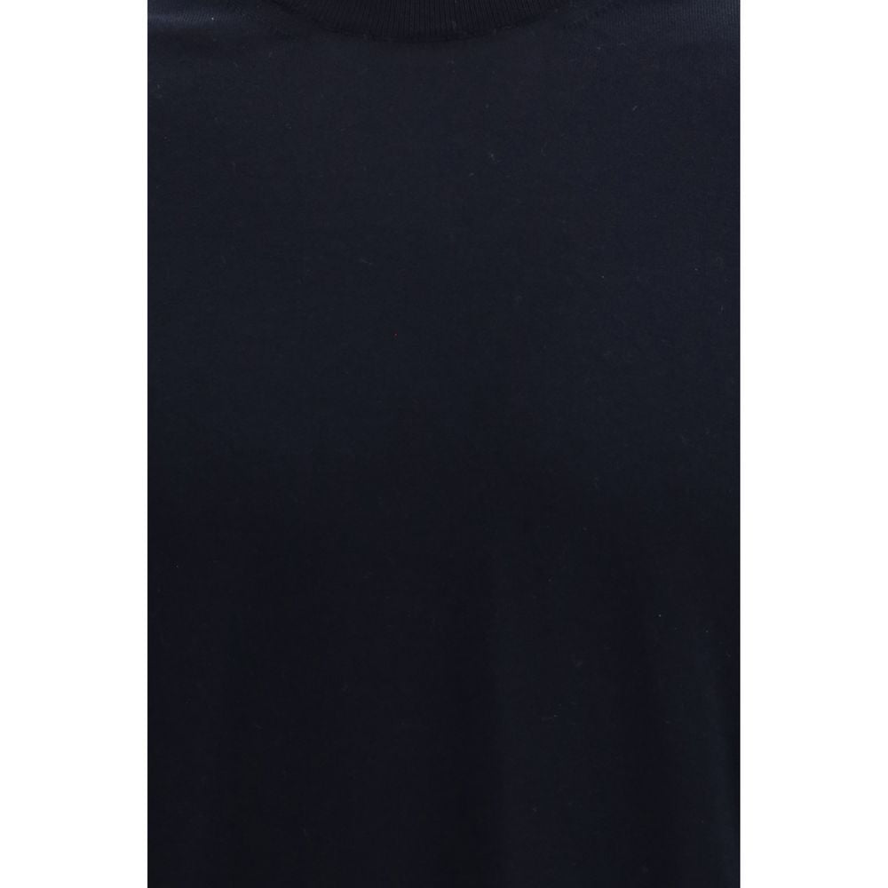 Sweater by Piacenza Cashmere for men in cashmere cotton blend blue features an tactile silhouette, showcasing a sophisticated and tactile for a refined finish.