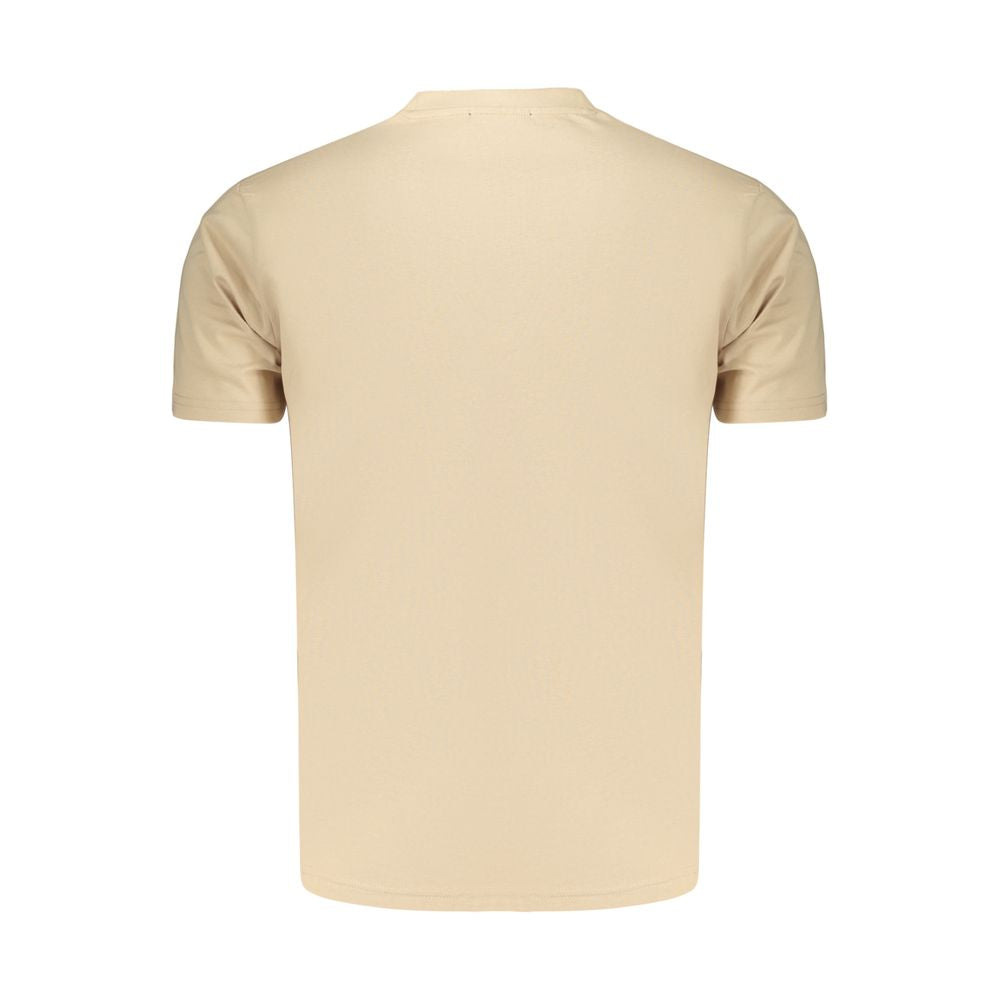 T-Shirt by Marina Yachting for men in cotton beige showcases a fashionable silhouette, elegantly detailed with a fashionable and crew neckline for a sophisticated, high-fashion look.