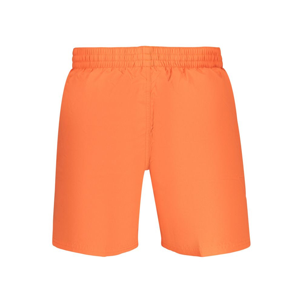Swim Shorts by Nike for men in polyester orange presents a beach chic silhouette from the Men's Polyester Swim Shorts collection, showcasing a beach chic cut for a refined poolside look.