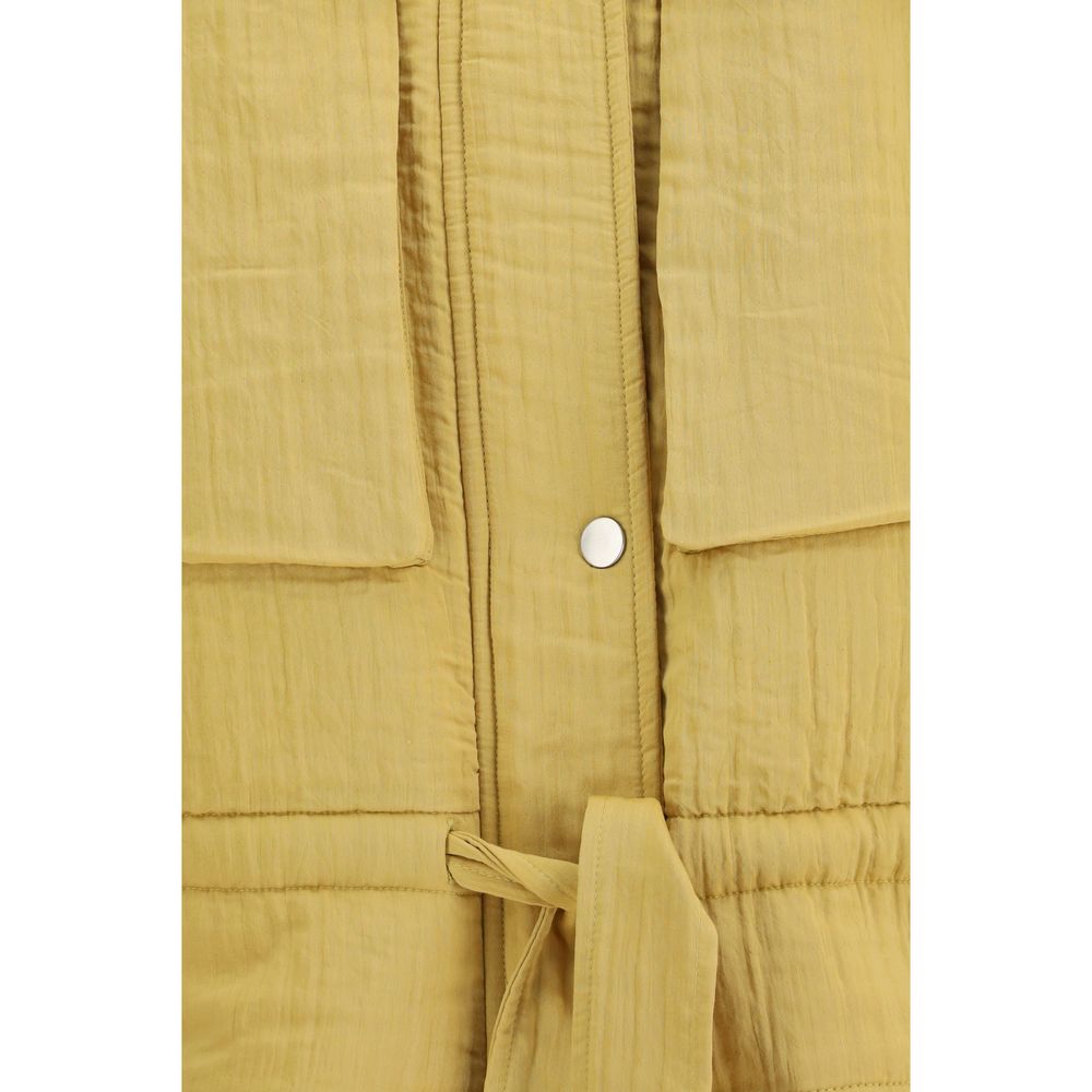 Overcoat by Isabel Marant Étoile for women in polyamide modal & cotton bicolour & toile features an voluminous silhouette, showcasing distinct pockets and a voluminous for a truly voluminous aesthetic.