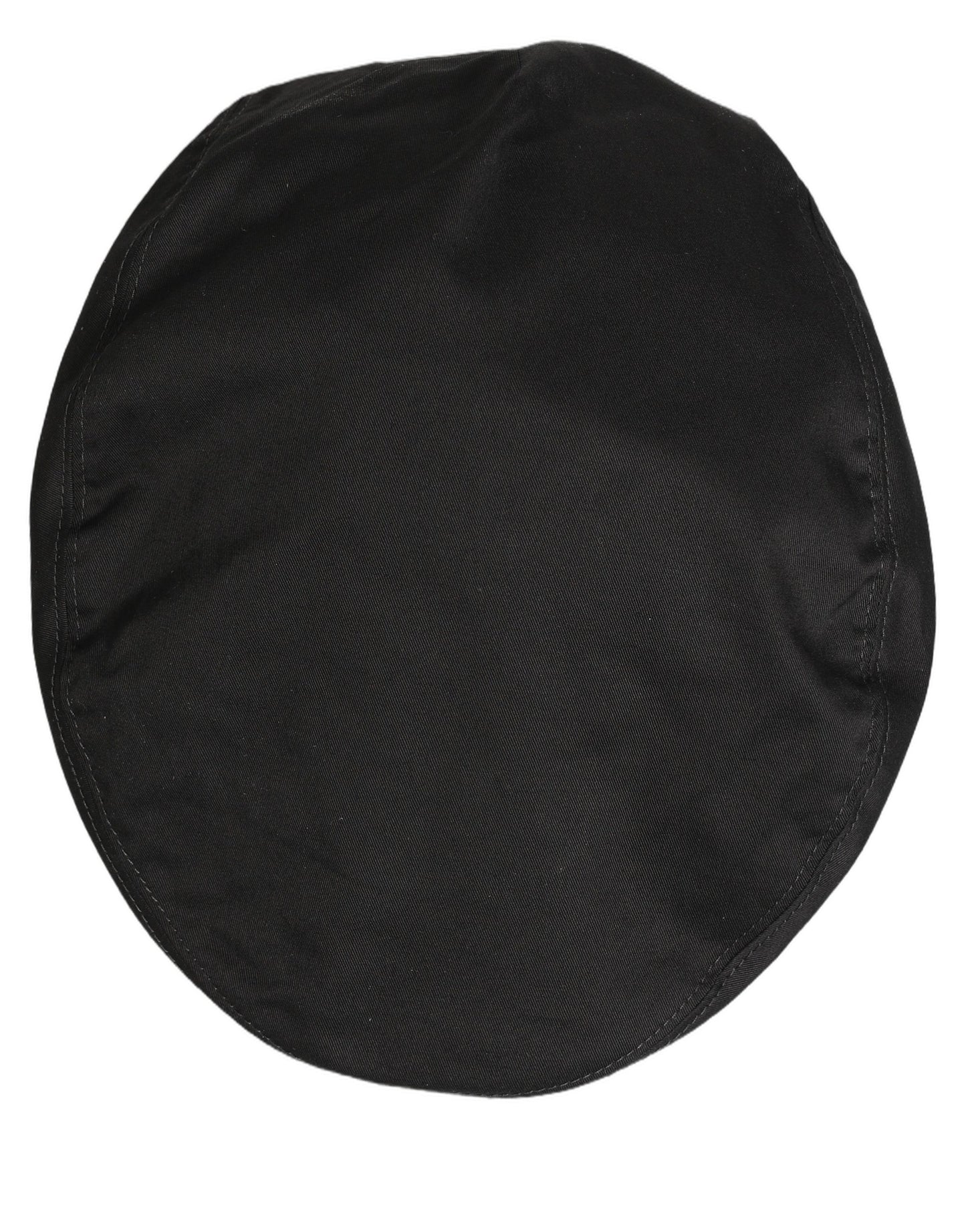 Dolce & Gabbana Men Black Cotton Stretch Newsboy Cloth Capello Hat
