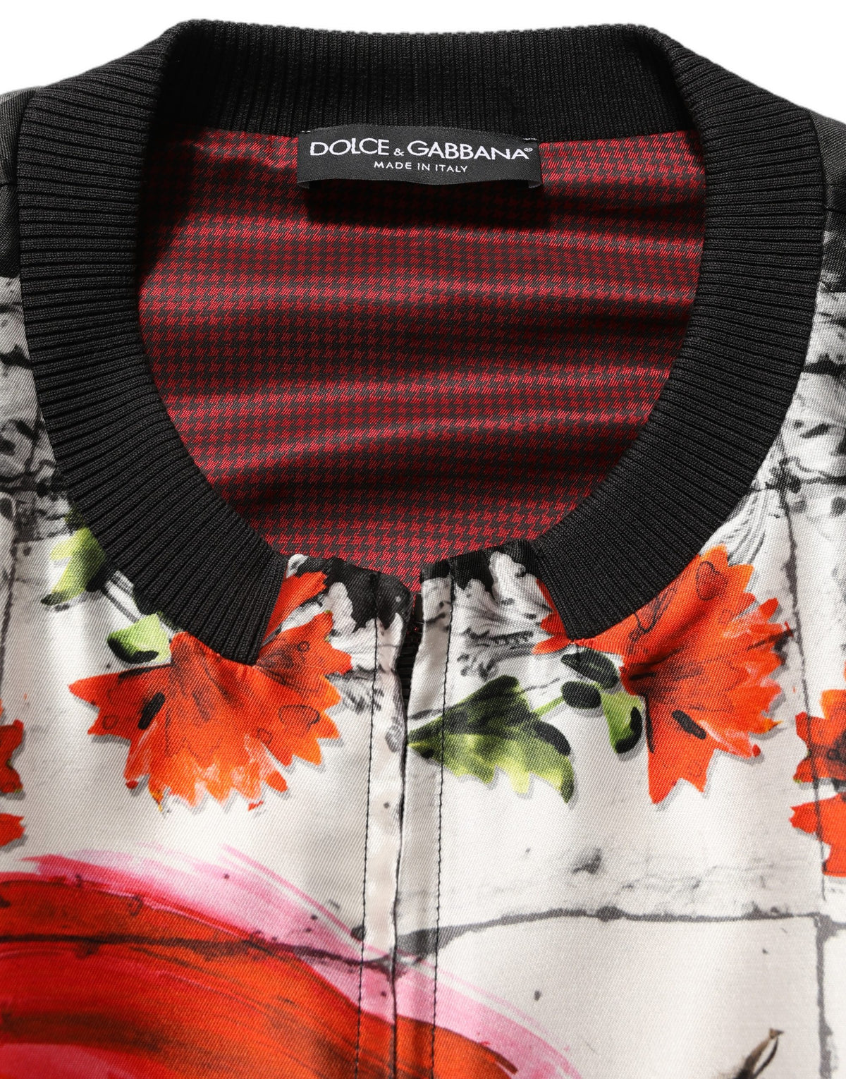 Dolce & Gabbana Men's Silk Bomber Jacket - Multicolor Print